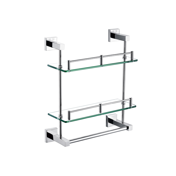 9813 Double layer glass shelf